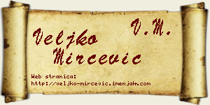 Veljko Mirčević vizit kartica